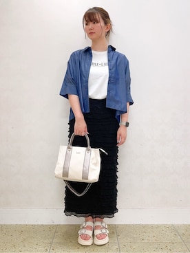 「Lee（リー）のアイテム（バッグ）」を使った、satoさん（レディース・162cm）の春コーディネート