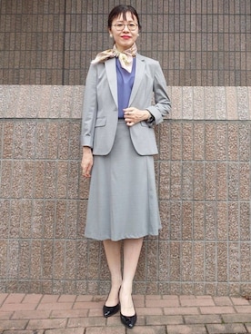 「レディーススーツ」｜MUTSUKOさん（レディース・163cm）の夏コーディネート