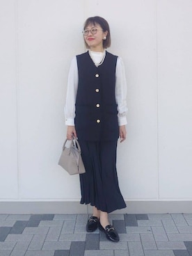 「UNTITLED（アンタイトル）のアイテム（バッグ）」を使った、MUTSUKOさん（レディース・163cm）の冬コーディネート