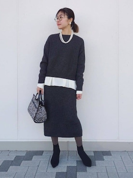MUTSUKOさん(レディース・163cm)の冬コーディネート