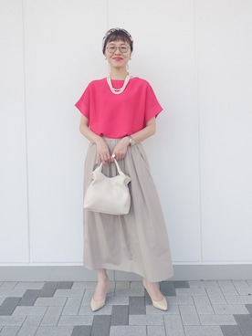 「UNTITLED（アンタイトル）のアイテム」を使った、MUTSUKOさん（レディース・163cm）の夏コーディネート