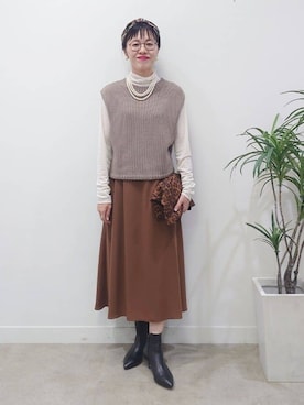 MUTSUKOさん(レディース・163cm)の冬コーディネート