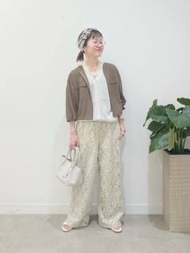 「UNTITLED（アンタイトル）のアイテム（ネックレス）」を使った、MUTSUKOさん（レディース・163cm）の春コーディネート