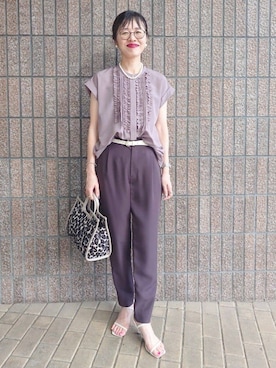 MUTSUKOさん（レディース・163cm）の夏コーディネート