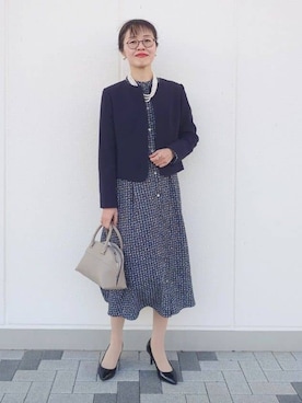 「UNTITLED（アンタイトル）のアイテム（ワンピース/ドレス）」を使った、MUTSUKOさん（レディース・163cm）の春コーディネート