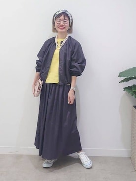 「UNTITLED（アンタイトル）のアイテム（ブルゾン）」を使った、MUTSUKOさん（レディース・163cm）の冬コーディネート