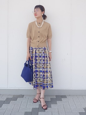 「UNTITLED（アンタイトル）のアイテム（スカート）」を使った、MUTSUKOさん（レディース・163cm）の秋コーディネート