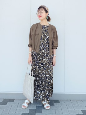 「UNTITLED（アンタイトル）の【ステンレス】レイヤードコインネックレス（ネックレス、ゴールド系）」を使った、MUTSUKOさん（レディース・163cm）の春コーディネート