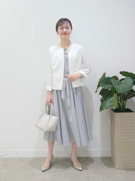 「UNTITLED（アンタイトル）のアイテム（ネックレス）」を使った、MUTSUKOさん（レディース・163cm）の春コーディネート