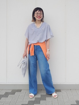 「UNTITLED（アンタイトル）のアイテム」を使った、MUTSUKOさん（レディース・163cm）の夏コーディネート