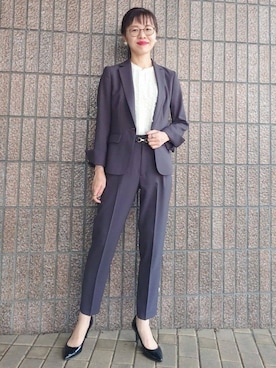「レディーススーツ」｜MUTSUKOさん（レディース・163cm）の夏コーディネート