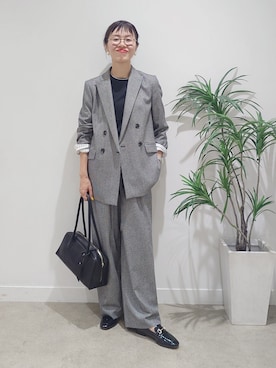 「アイテム（ボストンバッグ）」を使った、MUTSUKOさん（レディース・163cm・50代）の夏コーディネート
