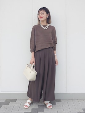 「UNTITLED（アンタイトル）のアイテム」を使った、MUTSUKOさん（レディース・163cm）の夏コーディネート
