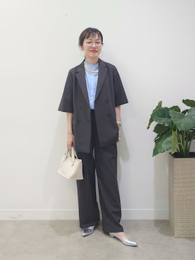 「UNTITLED（アンタイトル）のアイテム（ネックレス）」を使った、MUTSUKOさん（レディース・163cm）の春コーディネート