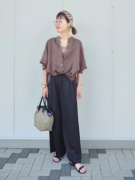 MUTSUKOさん（レディース・163cm）の夏コーディネート