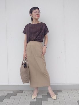 「UNTITLED（アンタイトル）のアイテム」を使った、MUTSUKOさん（レディース・163cm）の夏コーディネート