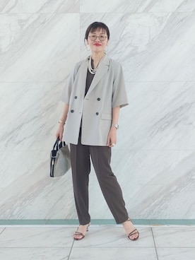 「COUP DE CHANCE（クードシャンス）のアイテム」を使った、MUTSUKOさん（レディース・163cm）の春コーディネート