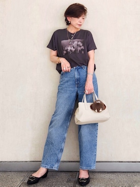 「アイテム（チャーム、ブラウン系）」を使った、milkyさん（レディース・161cm）の夏コーディネート