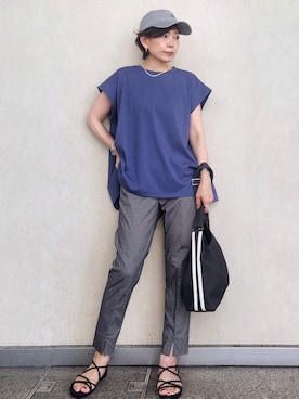 「UMBRO（アンブロ）のアイテム」を使った、milkyさん（レディース・161cm）の夏コーディネート