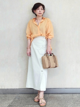 「OPAQUE.CLIP（オペークドットクリップ）のアイテム（バッグ）」を使った、milkyさん（レディース・161cm）の春コーディネート