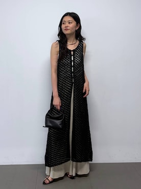 「BABYLONE（バビロン）のWASHフライスマーメイドスカート（スカート、ベージュ系）」を使った、babylonekotoneさん（レディース）の夏コーディネート