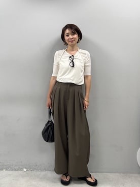 「LARUTA（ラルータ）のアイテム」を使った、LARUTAさん（レディース・165cm）の春コーディネート