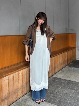 「アイテム（水着/着物・浴衣、ブラウン系）」を使った、LARUTAさん（レディース・163cm）の夏コーディネート