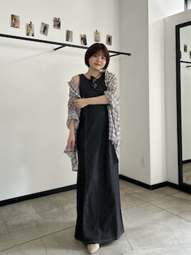 「LARUTA（ラルータ）の【LARUTA】シアーマルチWAYシャツ（シャツ/ブラウス、その他）」を使った、LARUTAさん（レディース・163cm）の夏コーディネート