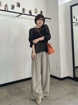 「クルーネック」｜LARUTAさん（レディース・148cm）の春コーディネート