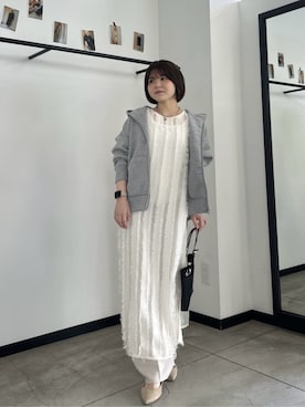 「フード」｜LARUTAさん（レディース・148cm）の春コーディネート