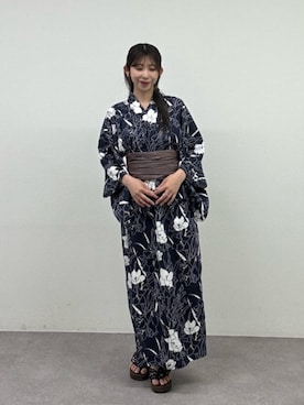 「アイテム（和装小物）」を使った、LARUTAさん（レディース・163cm）の夏コーディネート