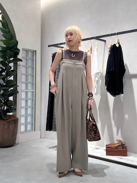 「ノースリーブニット」｜LARUTAさん（レディース・160cm）の夏コーディネート