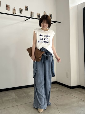 「LARUTA（ラルータ）のアイテム」を使った、LARUTAさん（レディース・148cm）の夏コーディネート