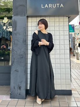 「LARUTA（ラルータ）のアイテム」を使った、LARUTAさん（レディース・148cm）の春コーディネート