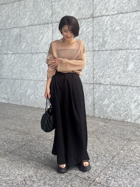 「LARUTA（ラルータ）のアイテム」を使った、LARUTAさん（レディース・165cm）の春コーディネート
