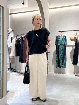 「LARUTA（ラルータ）のアイテム」を使った、LARUTAさん（レディース・160cm）の夏コーディネート