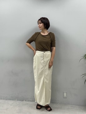 「LARUTA（ラルータ）のアイテム」を使った、LARUTAさん（レディース・165cm）の春コーディネート