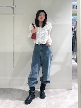 「FREE'S MART（フリーズマート）のアイテム（パンツ）」を使った、yuukiさん（レディース・165cm）の秋コーディネート
