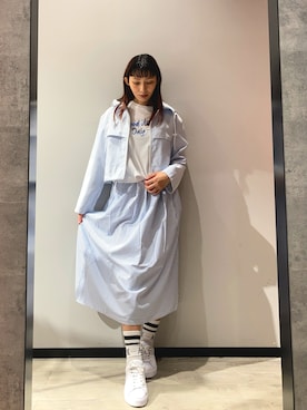 「ARMANI EXCHANGE（アルマーニエクスチェンジ）のアイテム」を使った、monaさん（レディース・167cm）の春コーディネート