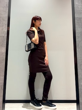 「armaniexchange」｜monaさん（レディース・168cm）の秋コーディネート