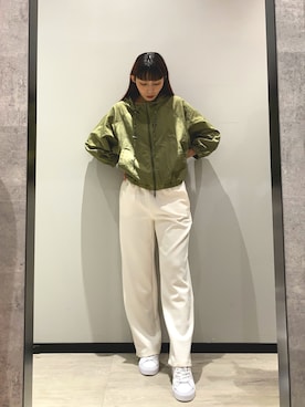 「ARMANI EXCHANGE（アルマーニエクスチェンジ）のアイテム」を使った、monaさん（レディース・167cm）の春コーディネート