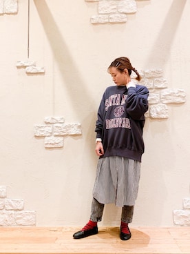 「in the groove（インザグルーヴ）のアイテム」を使った、tarumihoさん（レディース・162cm）の秋コーディネート