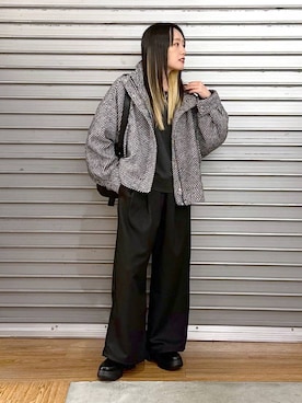 「アイテム（ブルゾン）」を使った、KID(キッド)さん（レディース・161cm・30代）の冬コーディネート