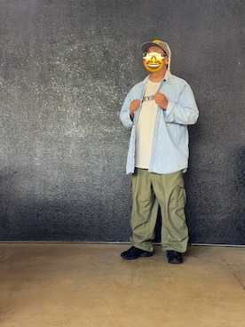 「BRIXTON(ブリクストン)のアイテム」を使った、TAMAMASHOさん(メンズ・174cm)の夏コーディネート