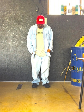 「Levi's（リーバイス）のアイテム（トップス）」を使った、TAMAMASHOさん（メンズ・174cm）の夏コーディネート