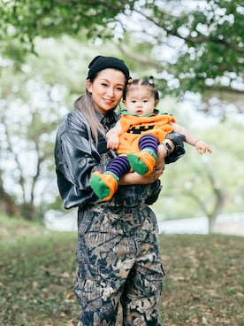 「アイテム（オールインワン・サロペット）」を使った、みっこさん（レディース・160cm・40代）の秋コーディネート