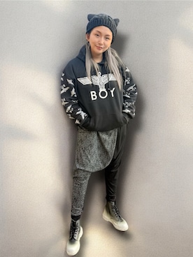 「アイテム（ブーツ）」を使った、みっこさん（レディース・160cm・40代）の秋コーディネート