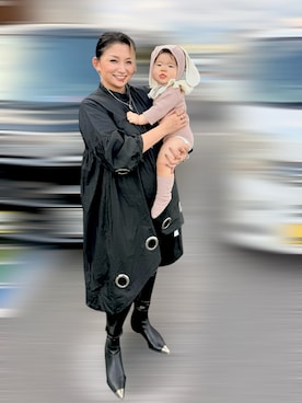 「アイテム（ピアス（片耳用））」を使った、みっこさん（レディース・160cm）の秋コーディネート