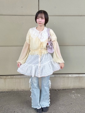 「HELLO.SANFRANCISCO（ハローサンフランシスコ）のアイテム」を使った、おんぷさん（レディース・156cm）の夏コーディネート