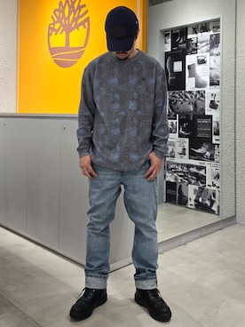 「Timberland（ティンバーランド）のウォータープルーフ フィールド ブーツ メンズ（防水）（ブーツ、ブラック系）」を使った、Toさん（メンズ・175cm）の秋コーディネート
